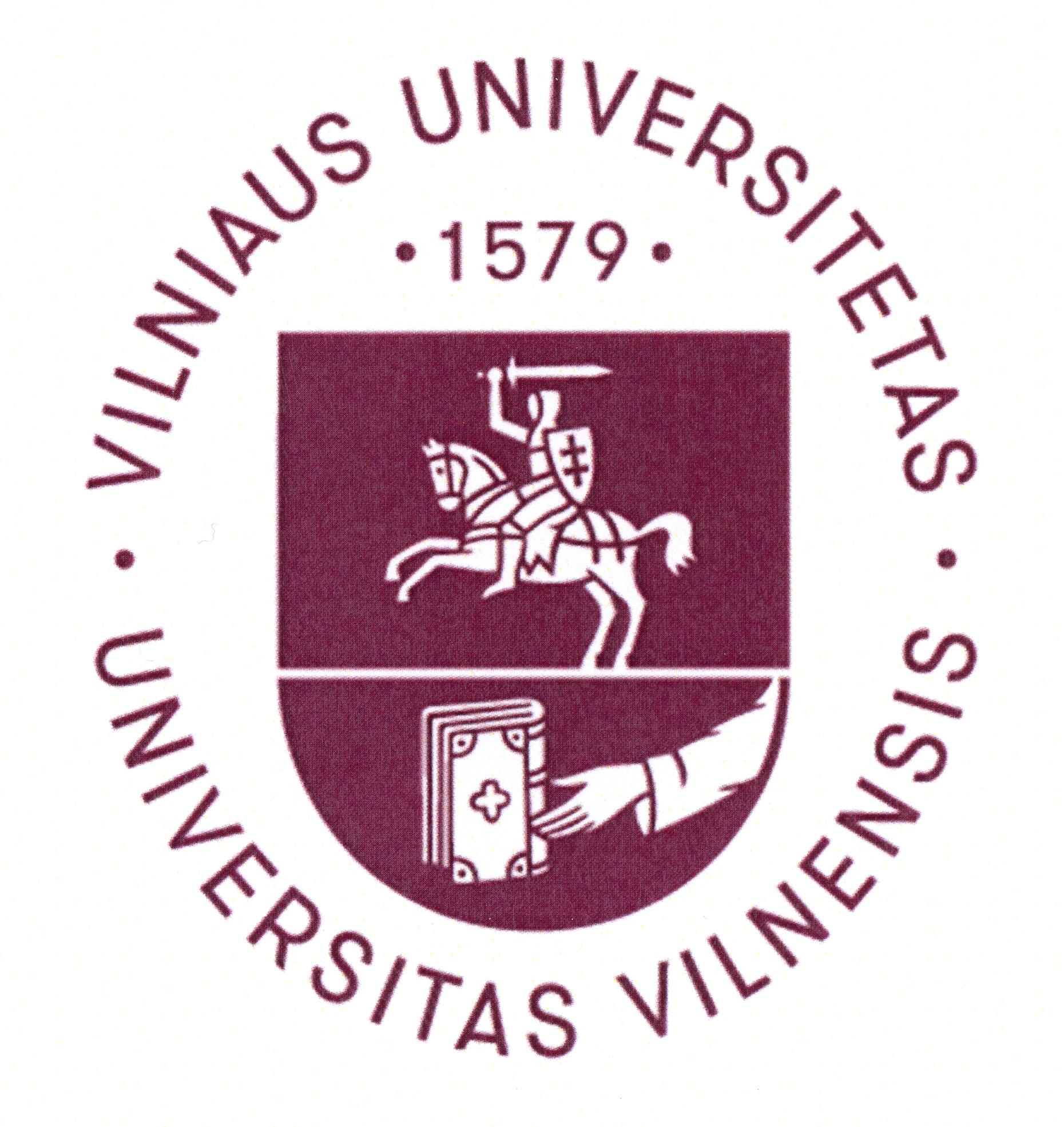 VILNIAUS UNIVERSITETAS 1579 UNIVERSITAS VILNENSIS