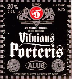 Prekės ženklas: VILNIAUS TAURAS Vilniaus Porteris